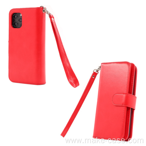 Luxury PU Leather 9 Card Slots Phone Holder